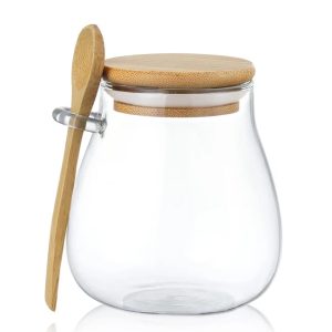 Image of premium, glass Honey jar from Honey Wholesale, a Western Australian online honey shop in Perth, offering worldwide shipping