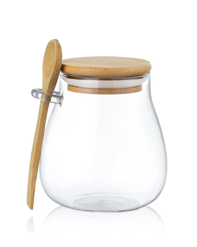 Image of premium, glass Honey jar from Honey Wholesale, a Western Australian online honey shop in Perth, offering worldwide shipping