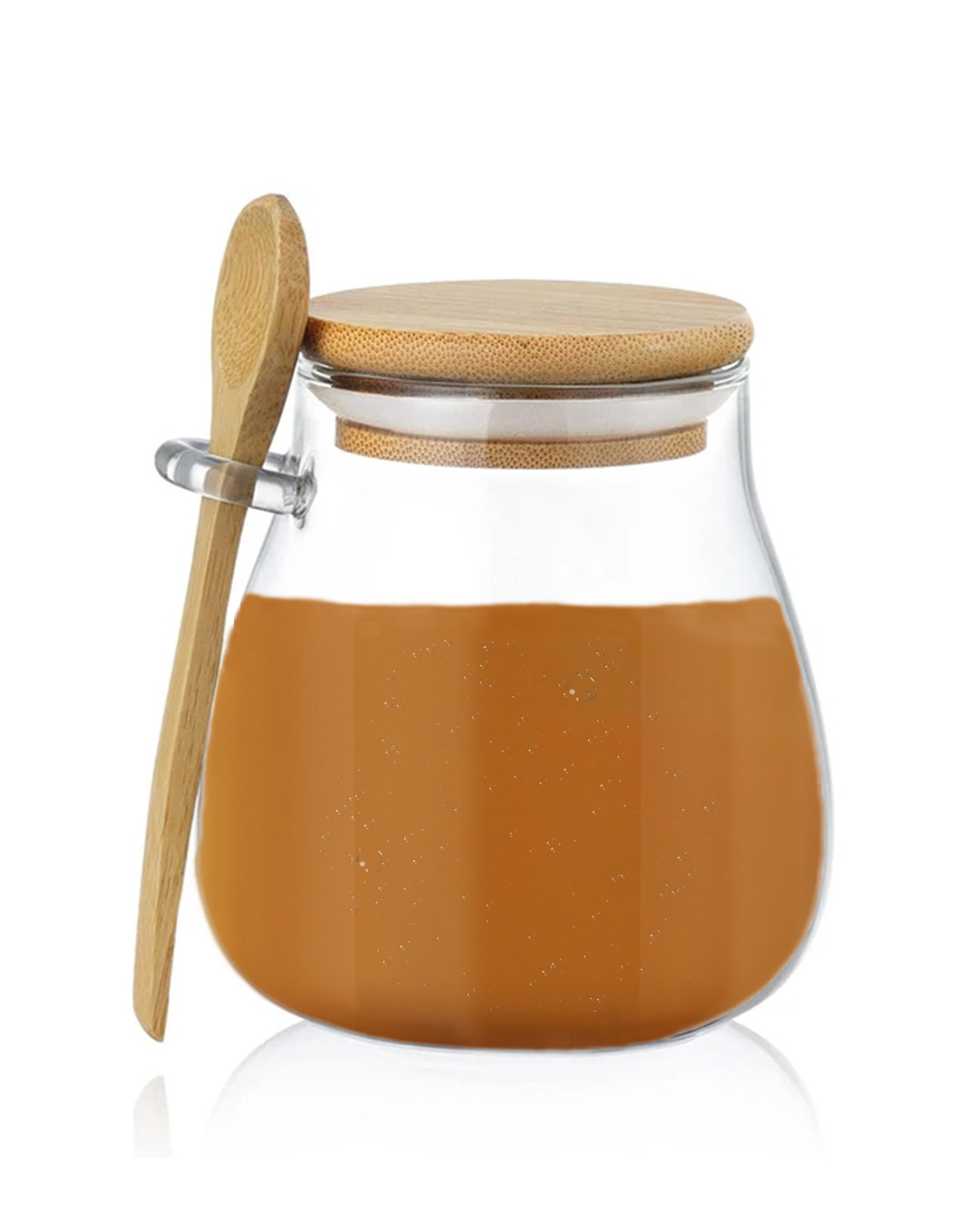 Image of premium, glass Honey jar from Honey Wholesale, a Western Australian online honey shop in Perth, offering worldwide shipping