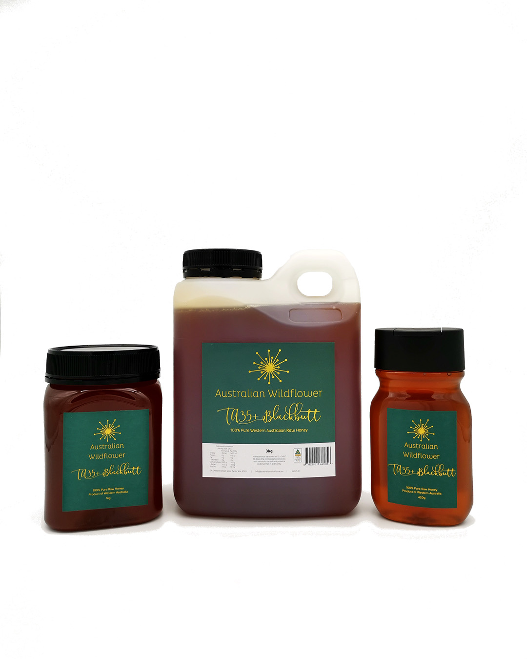 TA35+ Premium Raw Western Australian Blackbutt Honey - Pure, unprocessed honey from Western Australia, featuring rich flavor and natural benefits, available at Honey Wholesale, Perth's premier honey shop with worldwide shipping