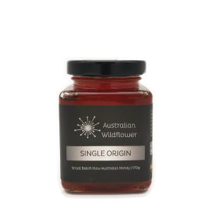 Australian Wildflower brand Single Origin Western Australian, small batch raw honey in a glass jar from Honey Wholesale in Perth, Western Australia.
