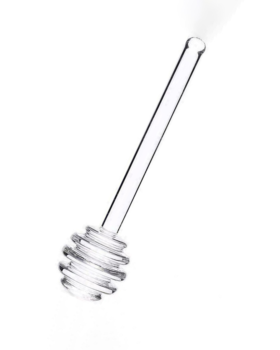 Image of premium, glass Honey dipper from Honey Wholesale, a Western Australian online honey shop in Perth, offering worldwide shipping