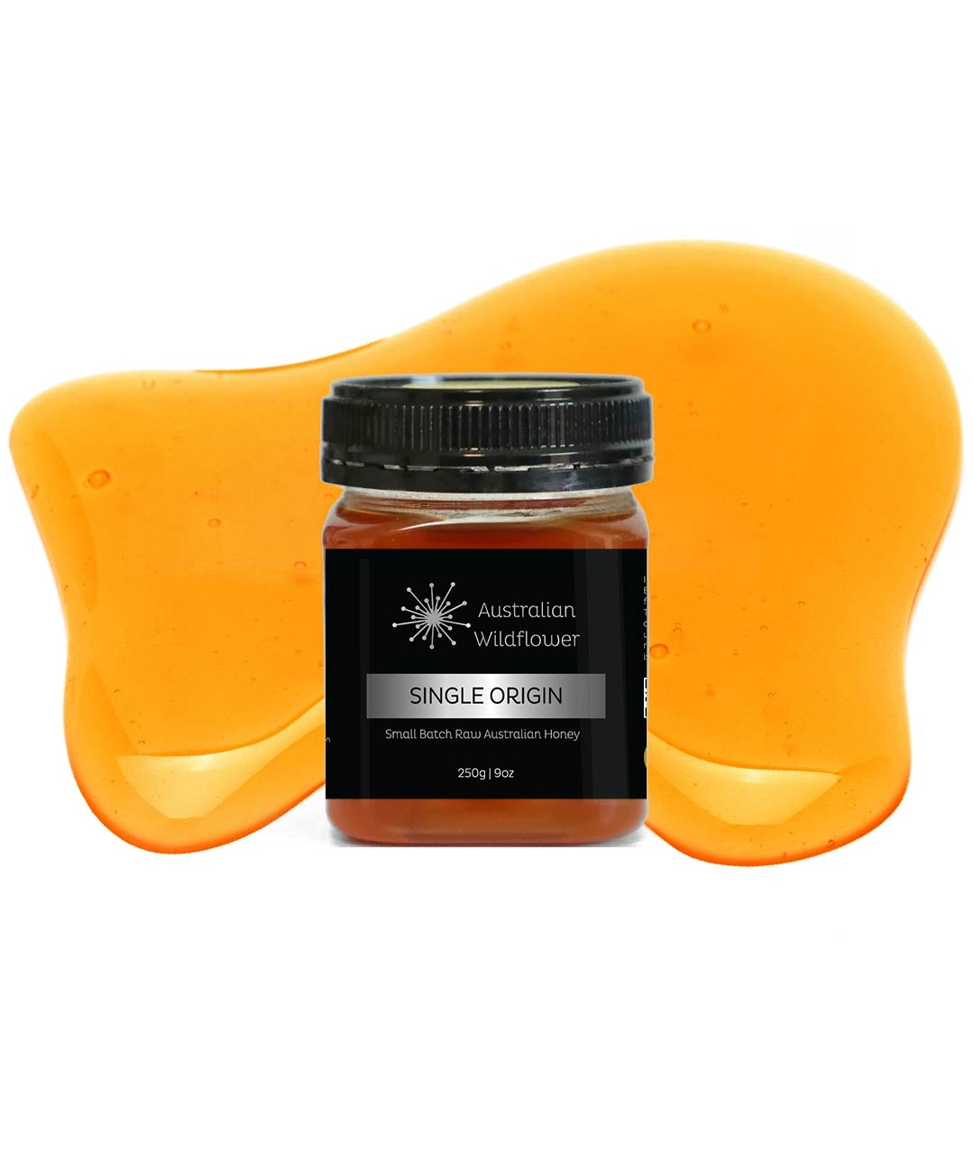 Australian Wildflower brand Single Origin Western Australian, small batch raw honey in a plastic PET container from Honey Wholesale in Perth, Western Australia.