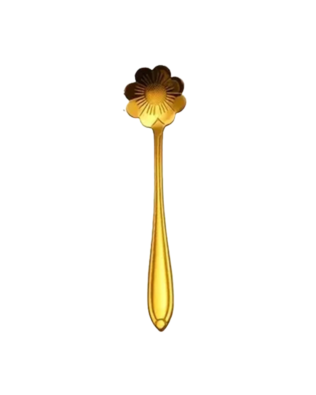 "Polished Stainless Steel Flower Spoon - premium honey accessory for serving raw Western Australian honey, available at Honey Wholesale in Perth, Western Australia."